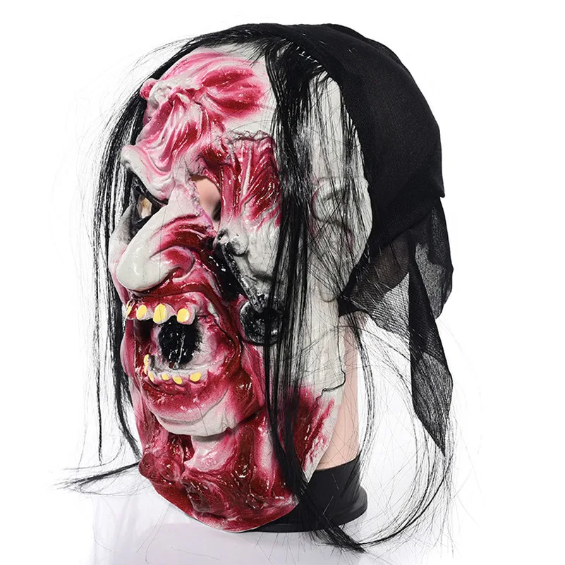 

Барный клуб дом с привидениями семейная страшная маска зомби на Хэллоуин домашняя фотогрязевая латексная маска