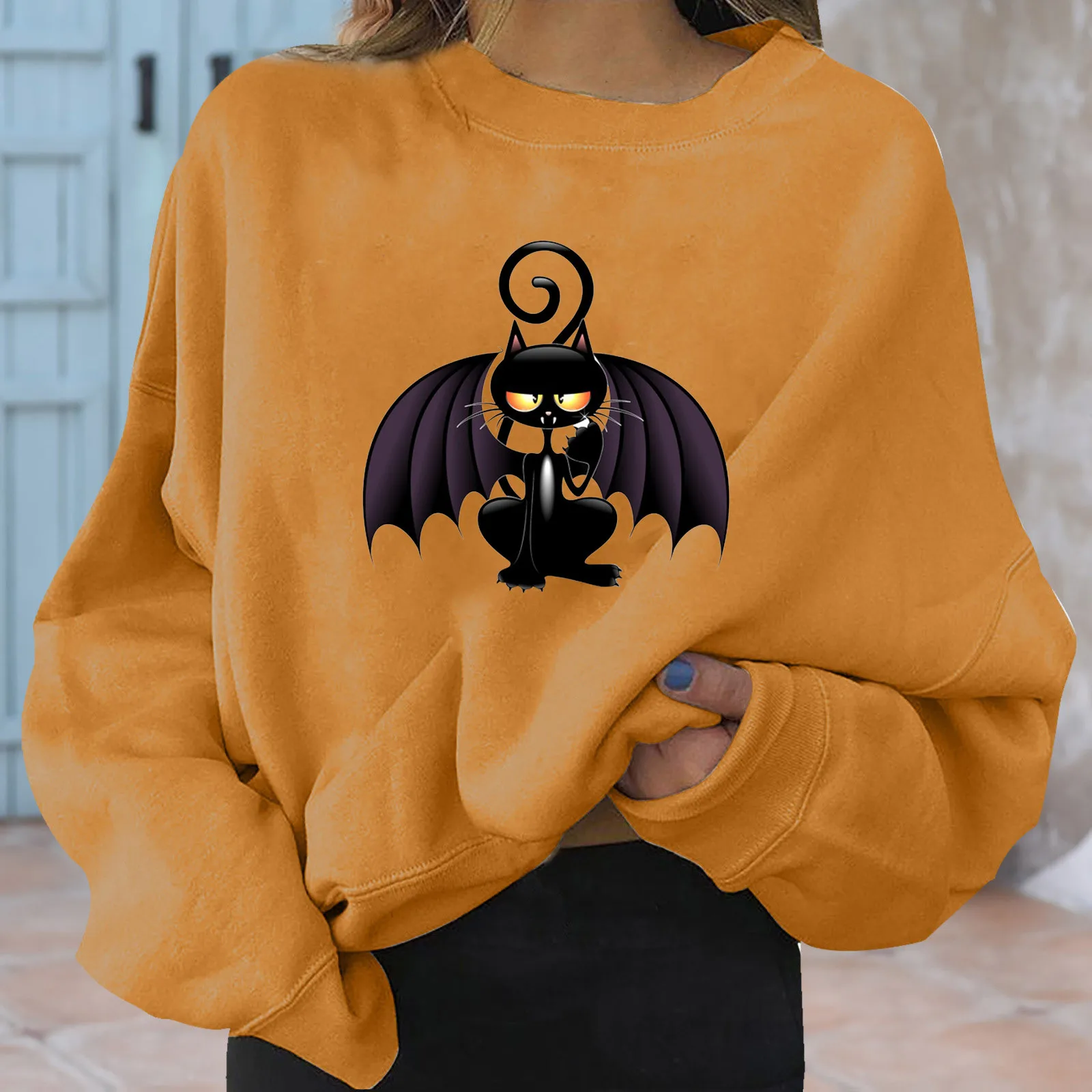 

Женские толстовки с капюшоном, теплые зимние толстовки в стиле Харадзюку, женские свитшоты с принтом на Хэллоуин, Модный пуловер с длинным р...