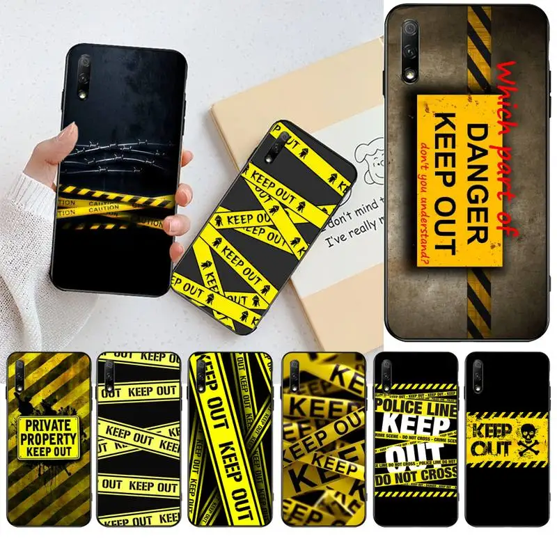CUTEWANAN знак опасности мягкий чехол для телефона Huawei Honor 30 20 10 9 8 8x 8c v30 Lite view