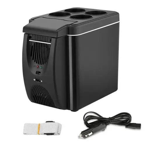 Electric Fridge Portable Icebox Travel Refrigerator 12V Refrigerator Freezer Heater 6L Mini Car Freezer Cooler & Warmer images - 6