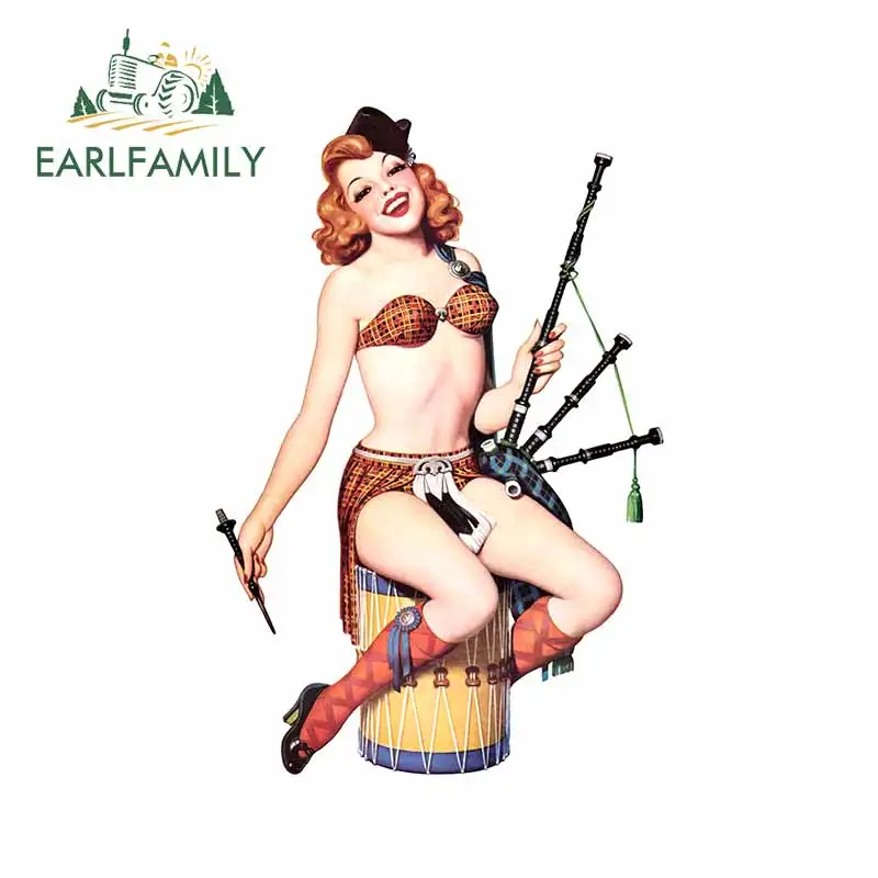 EARLFAMILY 13 см x 8 7 шотландская маска женская сумка смайлик автомобильные наклейки