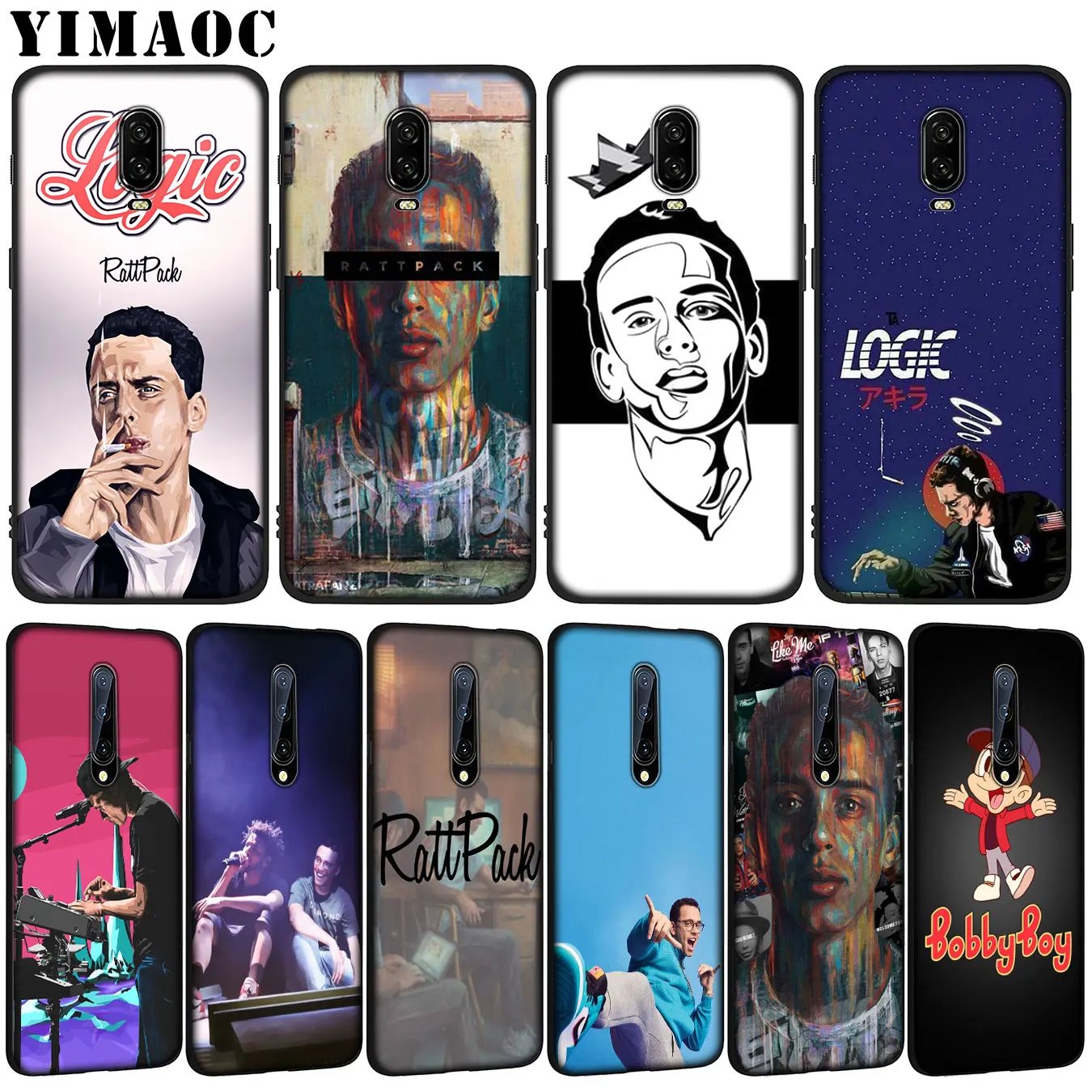 Мягкий силиконовый чехол Logic pop для Oneplus 7T 7 Pro 6 6T 5 5T One Plus черный из ТПУ | Мобильные