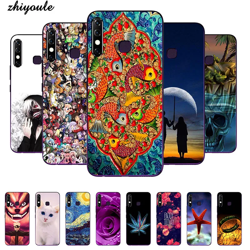Модный чехол для телефона infinix Hot 8 с рисунком Hot8 lite цветной мягкий из ТПУ задняя