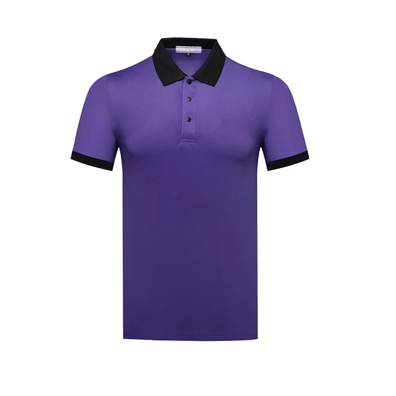 Мужская дышащая рубашка поло с контрастным воротником и пуговицами|Поло| |