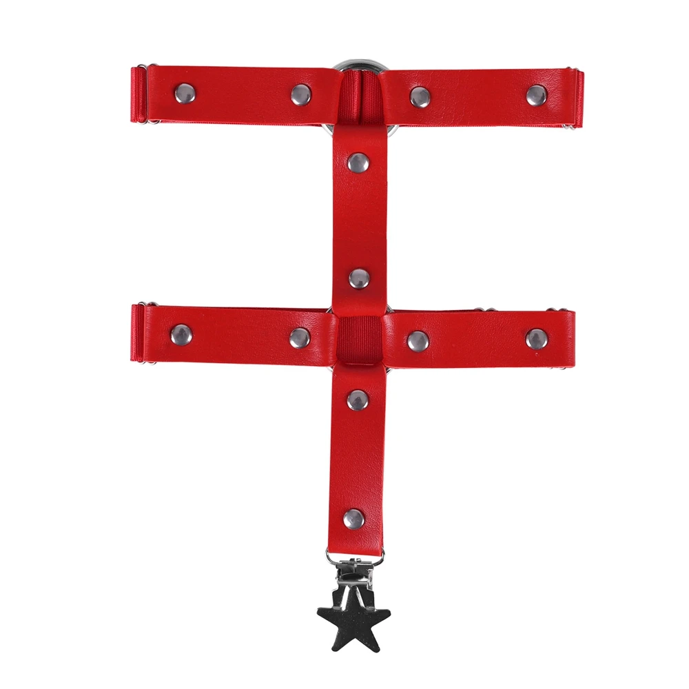 

Женский кожаный ремень в стиле панк, двойное кольцо для ног, элегантный эластичный ремень в стиле Харадзюку