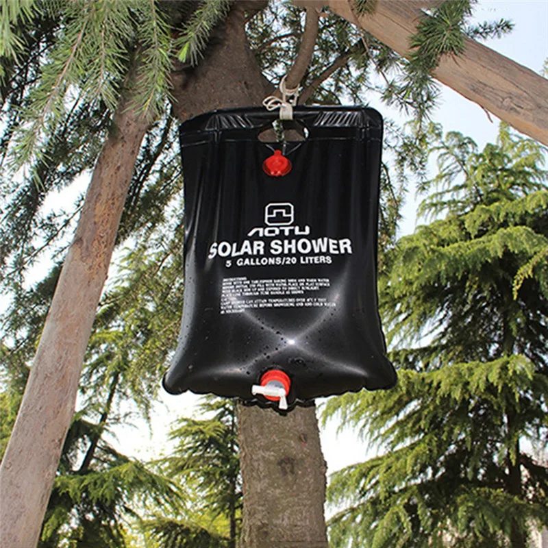 Складной мешок для воды и душа Легкий ПВХ хранения с подогревом на солнечной