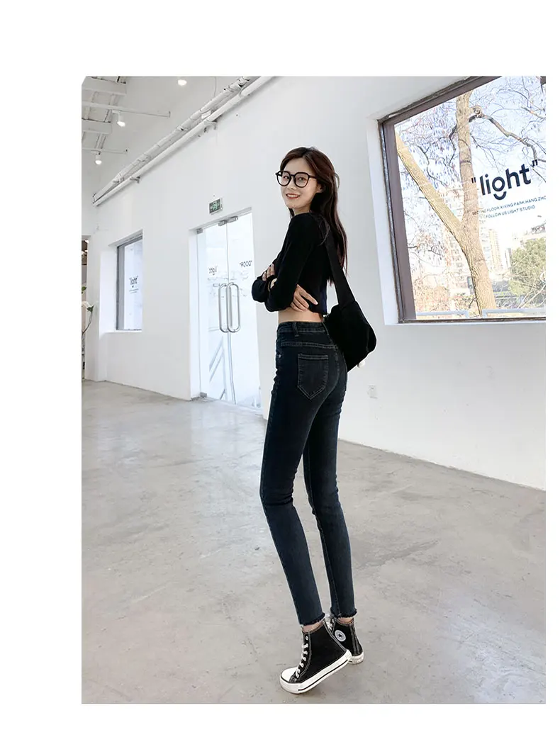 

Jeans for Women 2021 New Trendy High Waist Slimming All-Matching Tight Stretch Slim Fit Spring and Autumn Ankle-Length