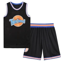 anime space jam 2 tune squad jersey shorts basketball uniforms men women set summer tops pants mesh sportswear cosplay costume
