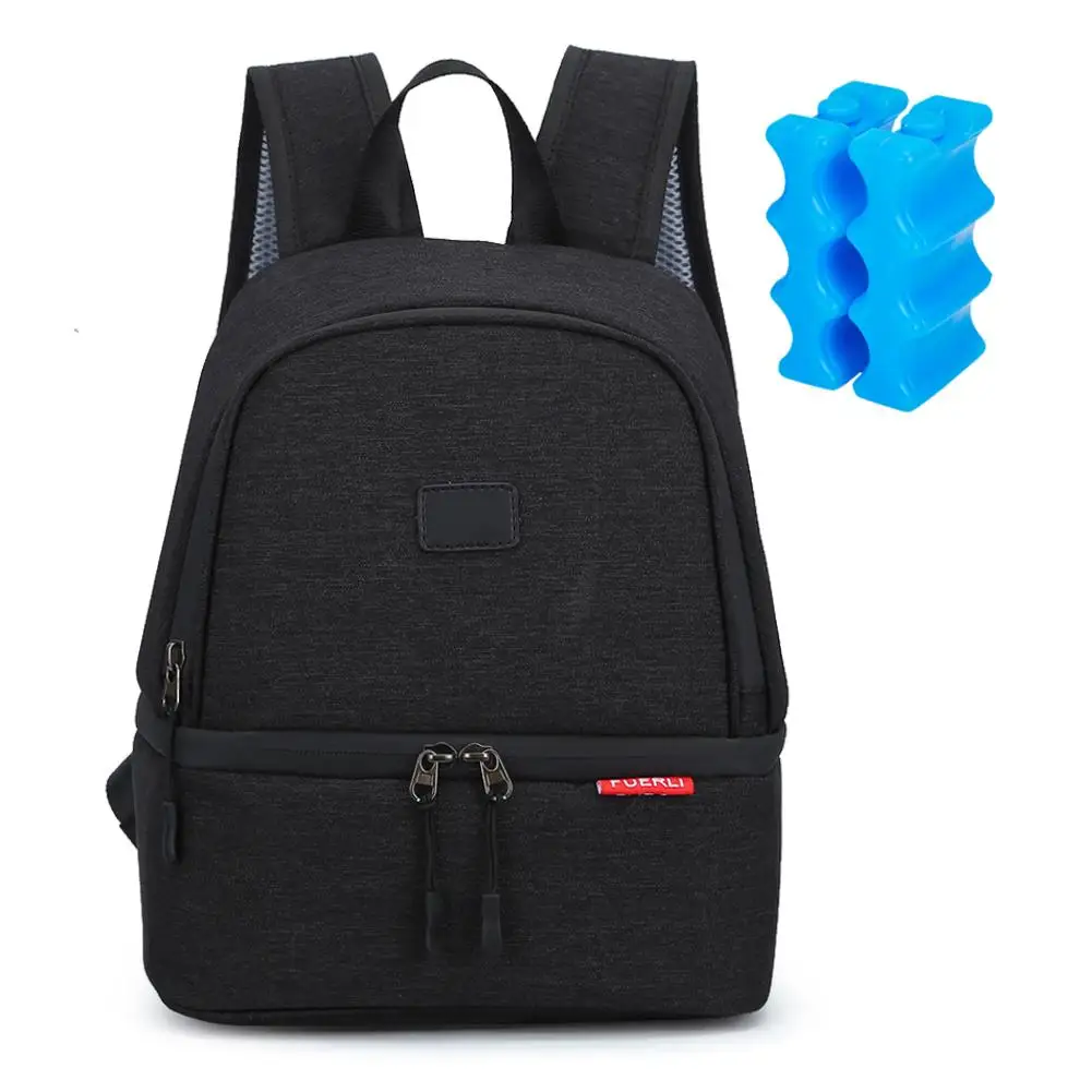 

Double Layer Bottle Feeding Insulation Bag Baby Care Nappy Changing Bag Back Pockets Hold Mobile Phone Change and Other Items