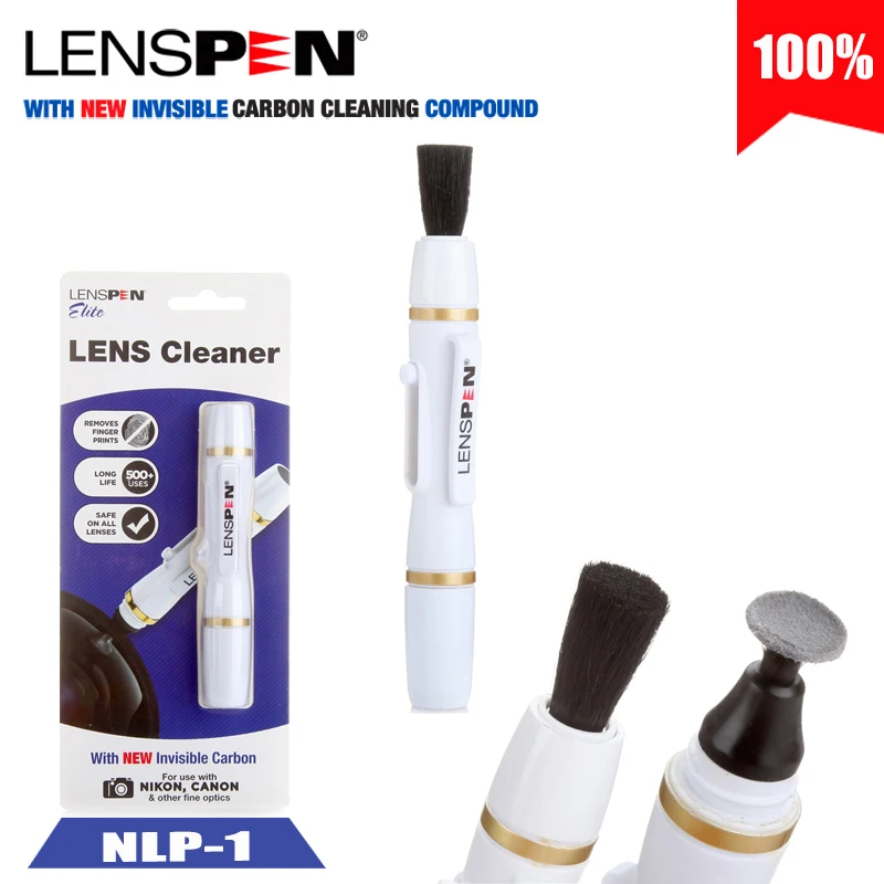 Натуральная Lenspen NLP 1 очистки Камера ручка & щетка 2 в набор чистящих средств для