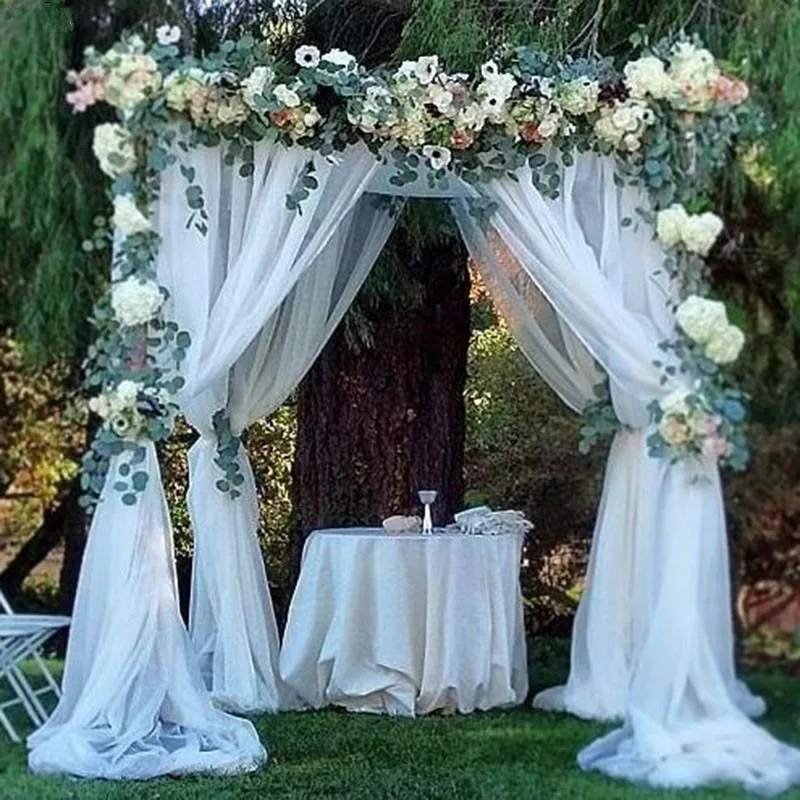 5 м/10 М Тюль свадебная органза в рулоне прозрачная Хрустальная ткань свадебное