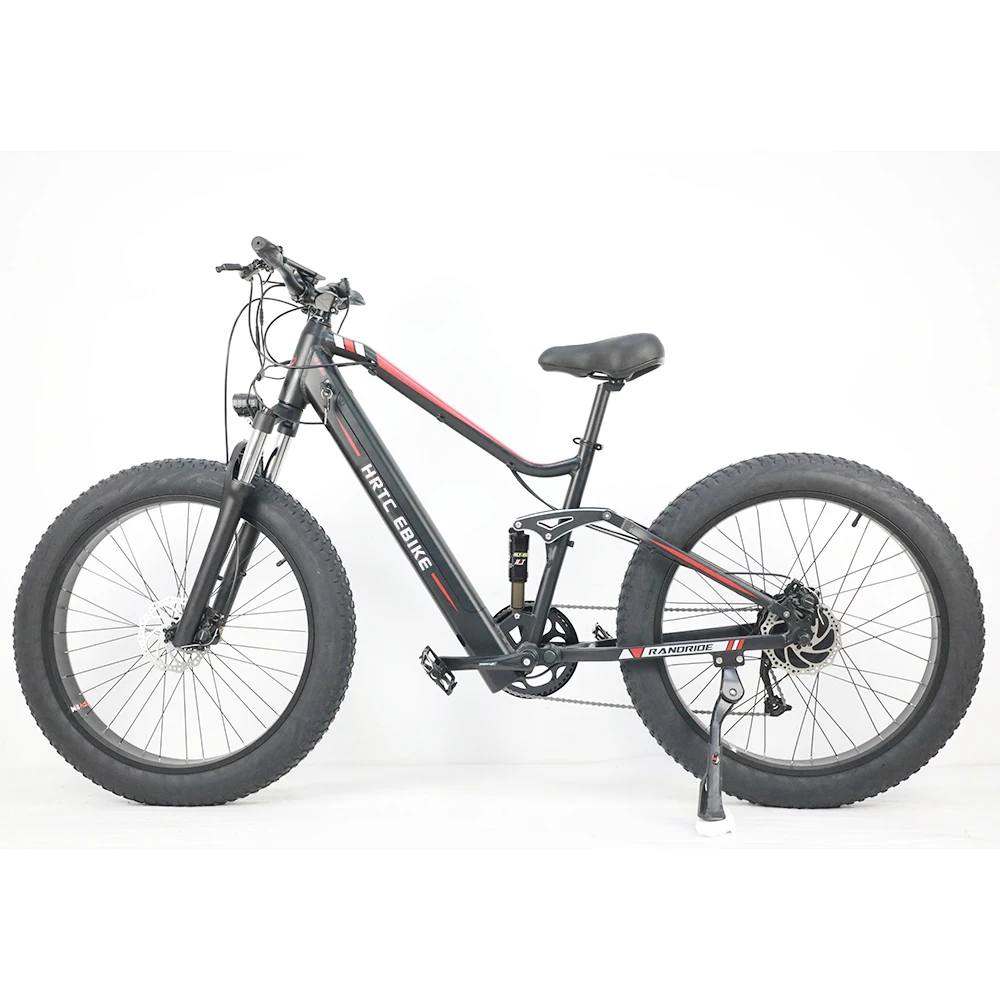Электровелосипед с электроприводом фэтбайк амортизацией и мягким хвостом 26