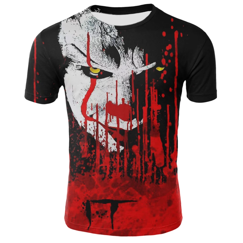 Хит продаж новейшая Американская футболка с 3D принтом в виде клоуна из фильма