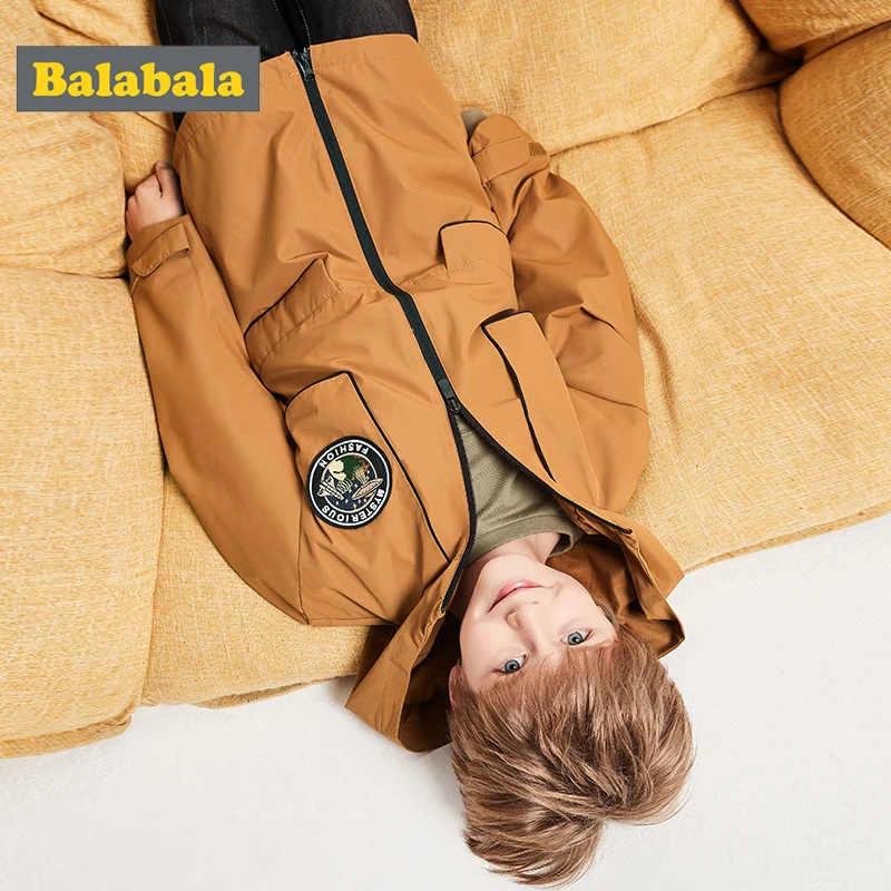 Новинка 2019 Весенняя Детская куртка Balabala для мальчиков детское теплое пальто
