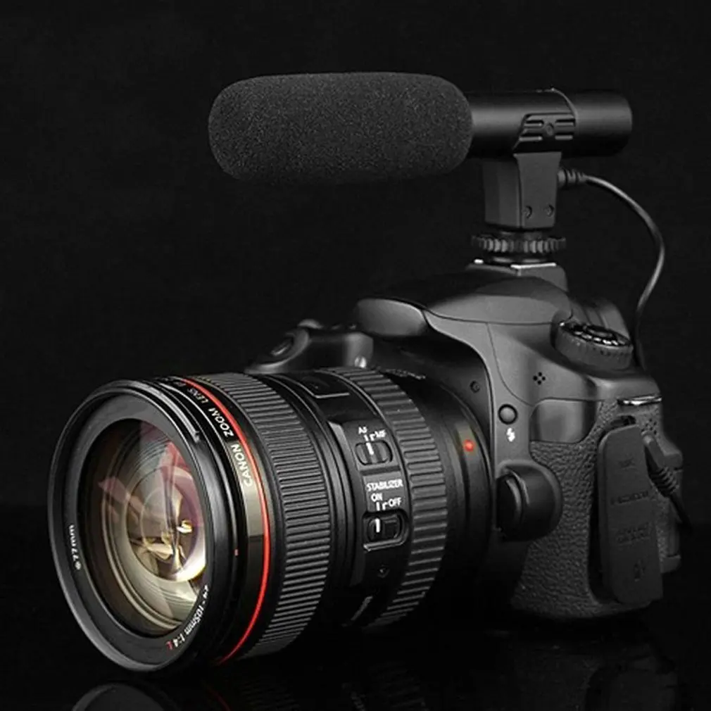 MIC-01 SLR камера Микрофон фотография видео стерео запись микрофон для цифровой