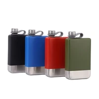 9oz spray paint outdoor portable small wine bottle 304 stainless steel hip flask creative flat outdoor portable liquor bottle