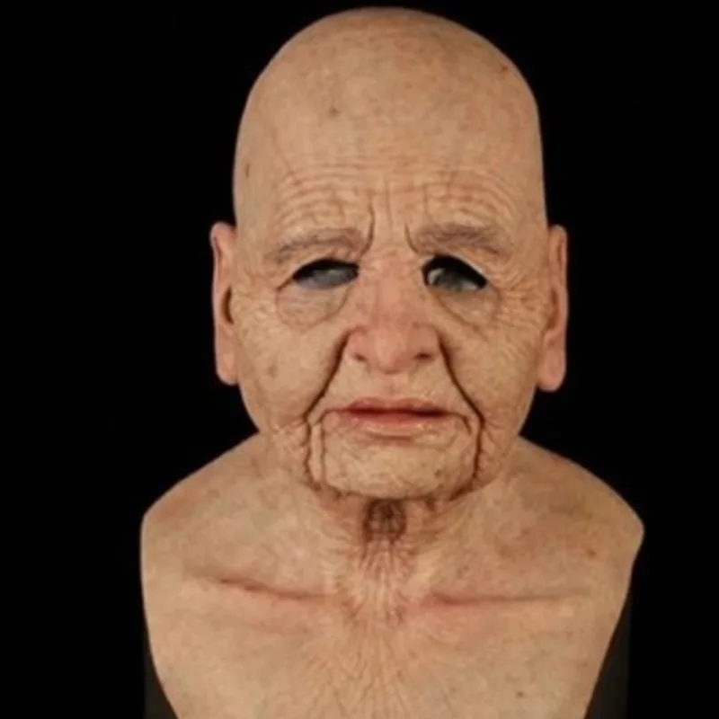 Страшная маска из латекса для старика забавная латексная Pld на всю голову косплея