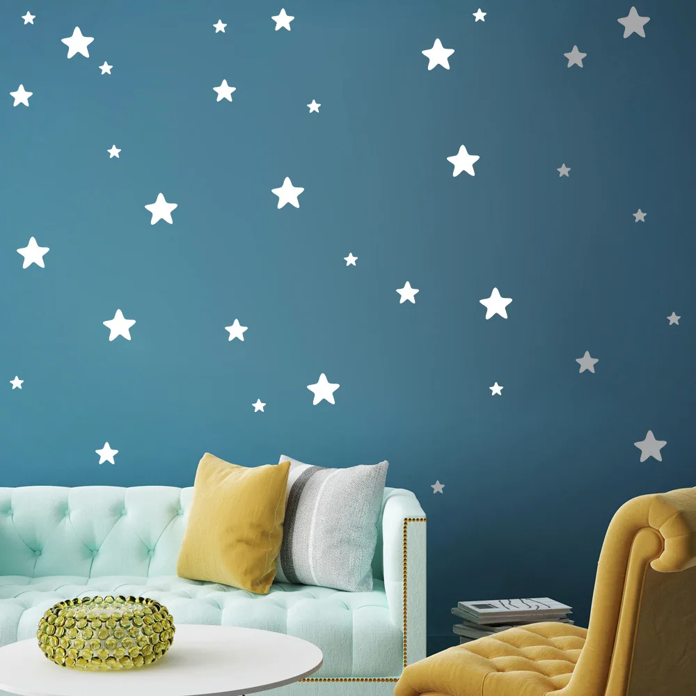 

15pcs Cartoon Starry Wall Stickers For Kids Rooms Home Decor Little Stars Wall Decals Baby Nursery DIY Vinyl Art Mural