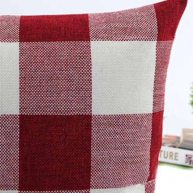 Наволочка в клетку с перекрестными полосами декоративная наволочка для подушки