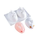 1 шт., силиконовая форма для выпечки Пасхальный кролик