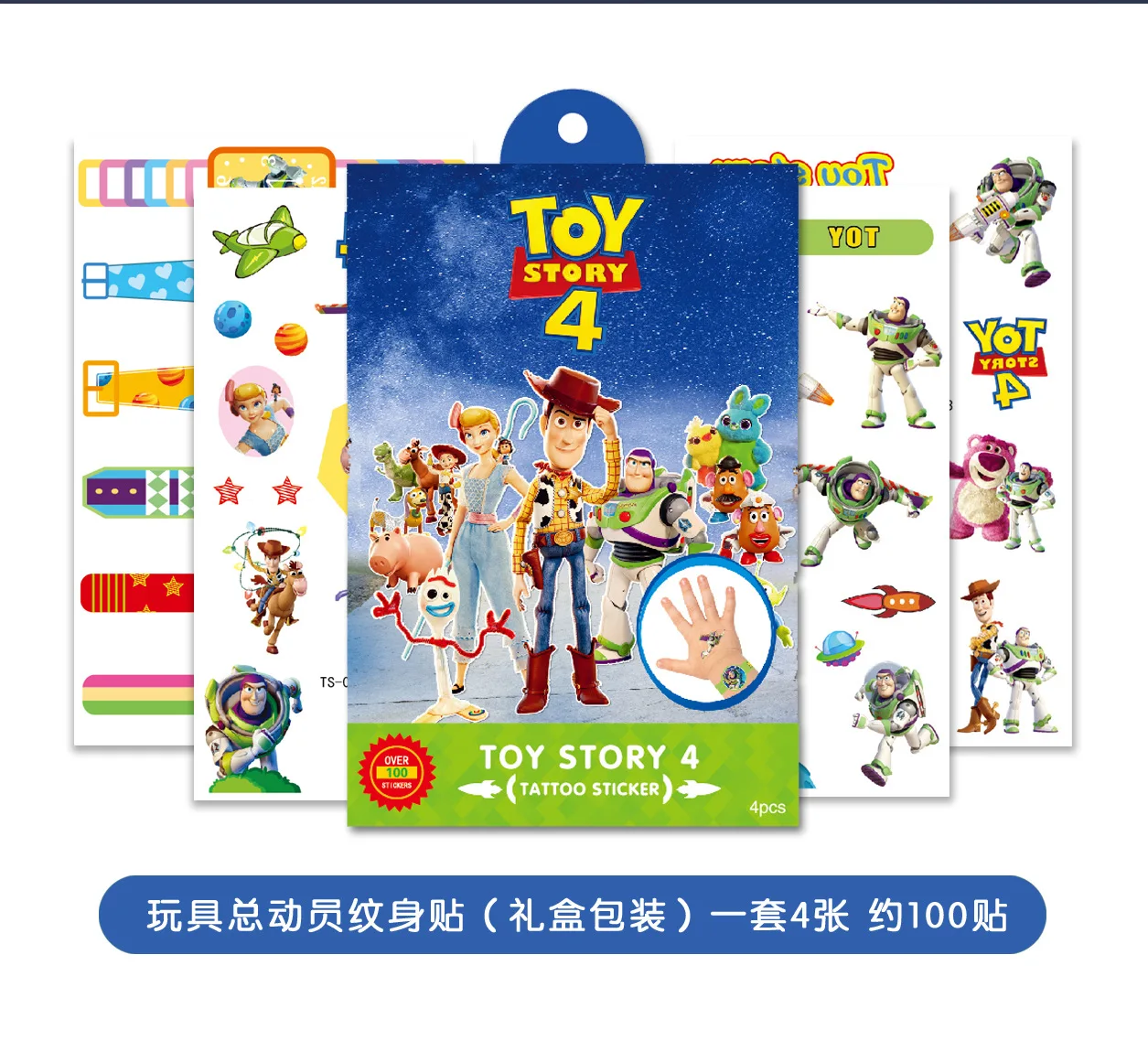 Disney-tatuaje temporal de frozen para ni&ntilde;as, calcoman&iacute;as con caja, Stitch, pegatinas impermeables, juguetes de regalo-2