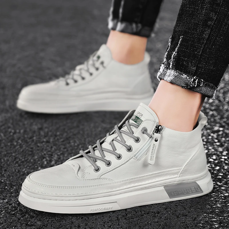 

Jumpmore Casual White Shoes Men Fashion Trending Leather Shoes Size 39-44