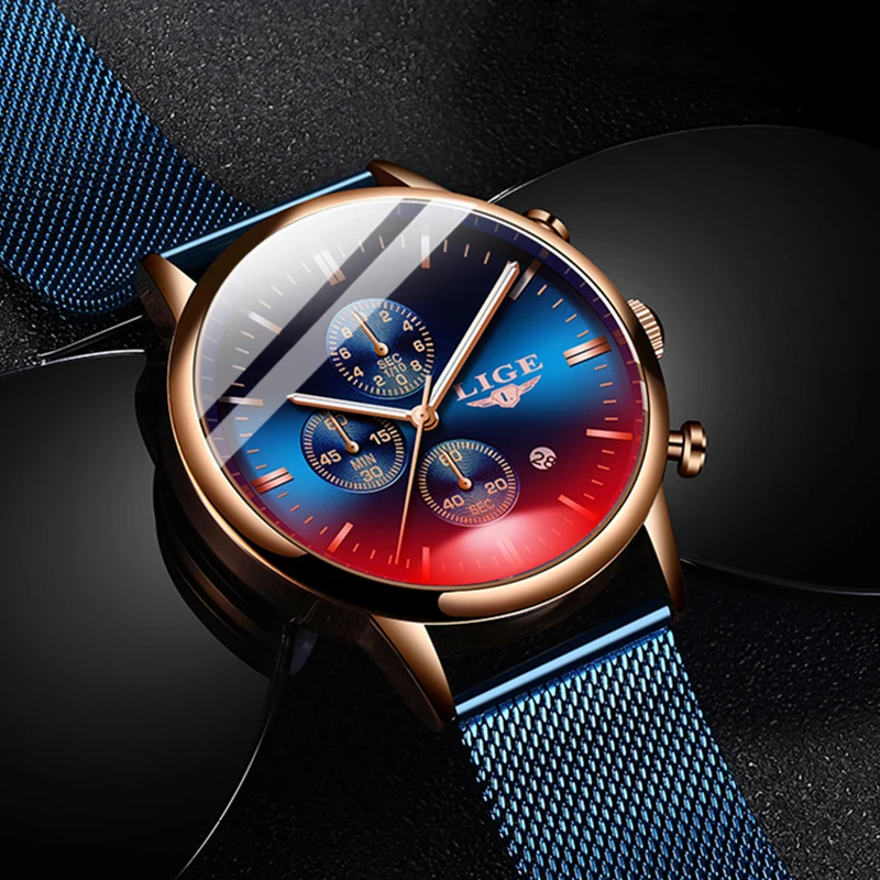 Часы мужские наручные кварцевые модные брендовые Роскошные водонепроницаемые в