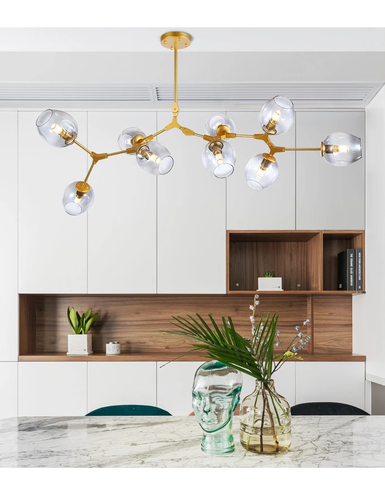 Современные стеклянные подвесные лампы в виде шаров светодиодный светильник