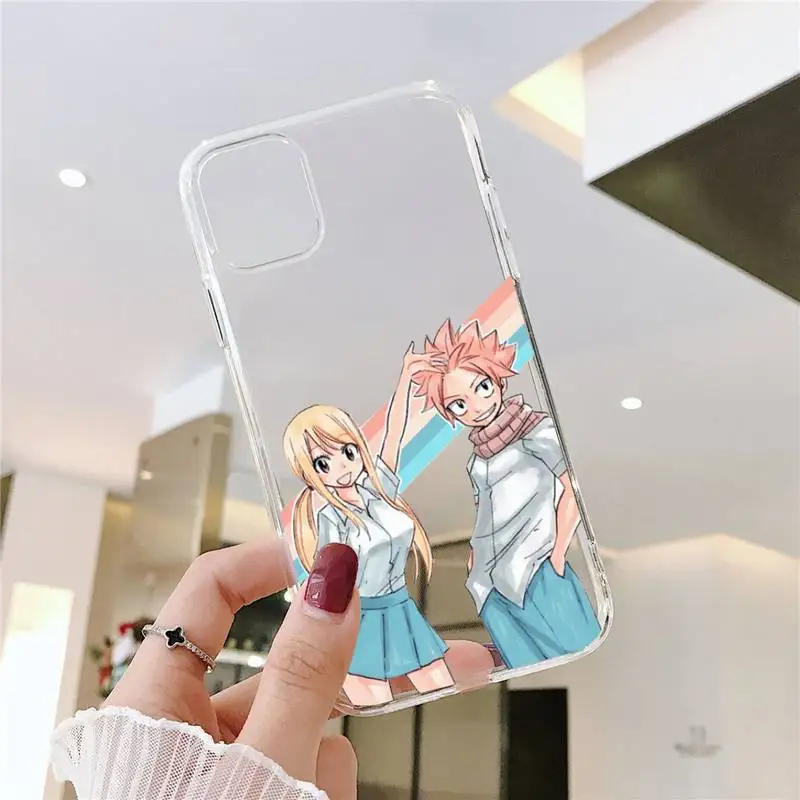 

Anime Fairy Tail Phone Cases Transparent soft For iphone 5 5s 5c se 6 6s 7 8 11 12 plus mini x xs xr pro max