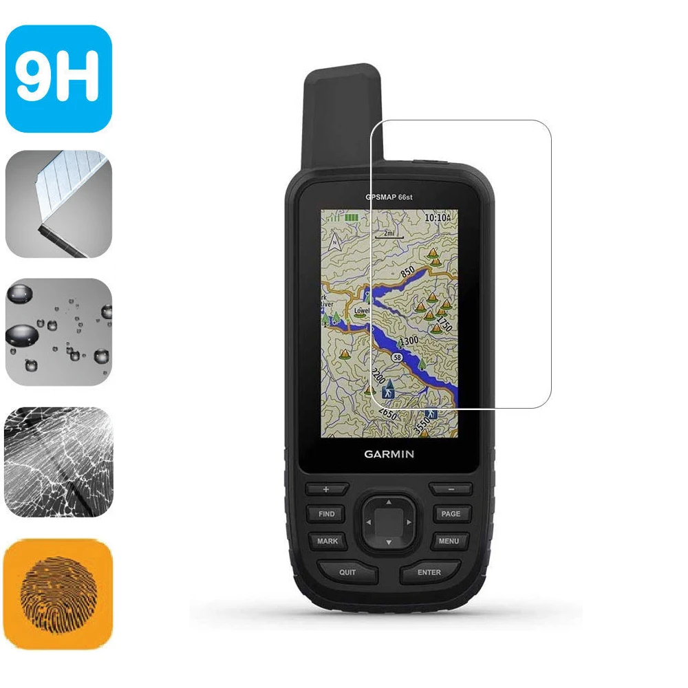 9H Tempered Glass Screen Protector Shield Film for Garmin GPSMAP 66 66s 66st 66i 67 67s 67st 67i Hiking Handheld GPS Accessories