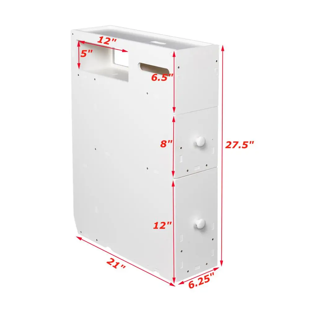 

Bathroom Storage Shelf Toilet Furniture Bath Cabinet White Wood Cupboard Shelf Tissue Cloth Storage Rack Locker