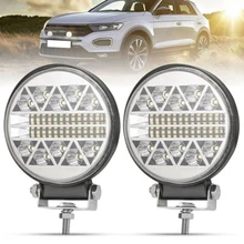 2Pcs 13600LM Round LED Work Lights LED Spot Flood Beam Driving Light Pods