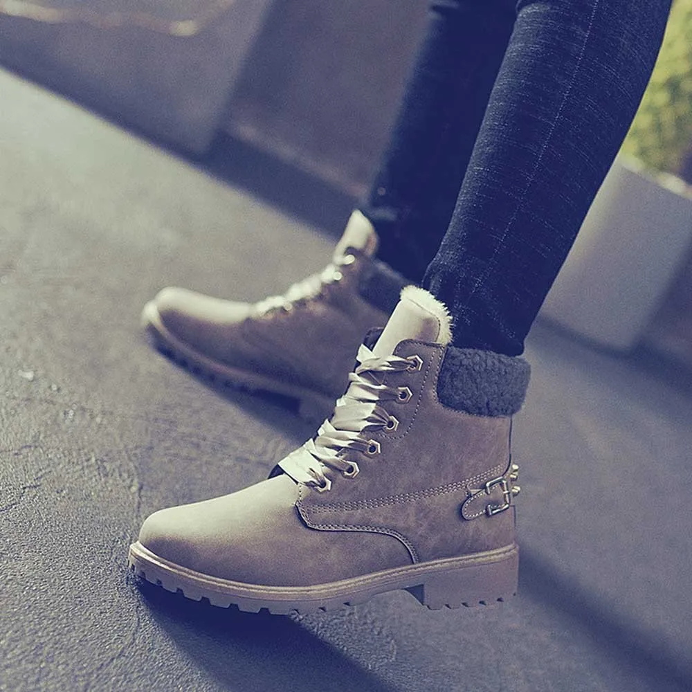 Классические женские ботинки-мартинсы SAGACE зимние ботинки повседневные короткие