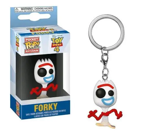 Funko POP Карманный Брелок История игрушек Фигурка Вуди инопланетянин Базз Лайтер форки собака Спиралька игрушки - Цвет: Forky
