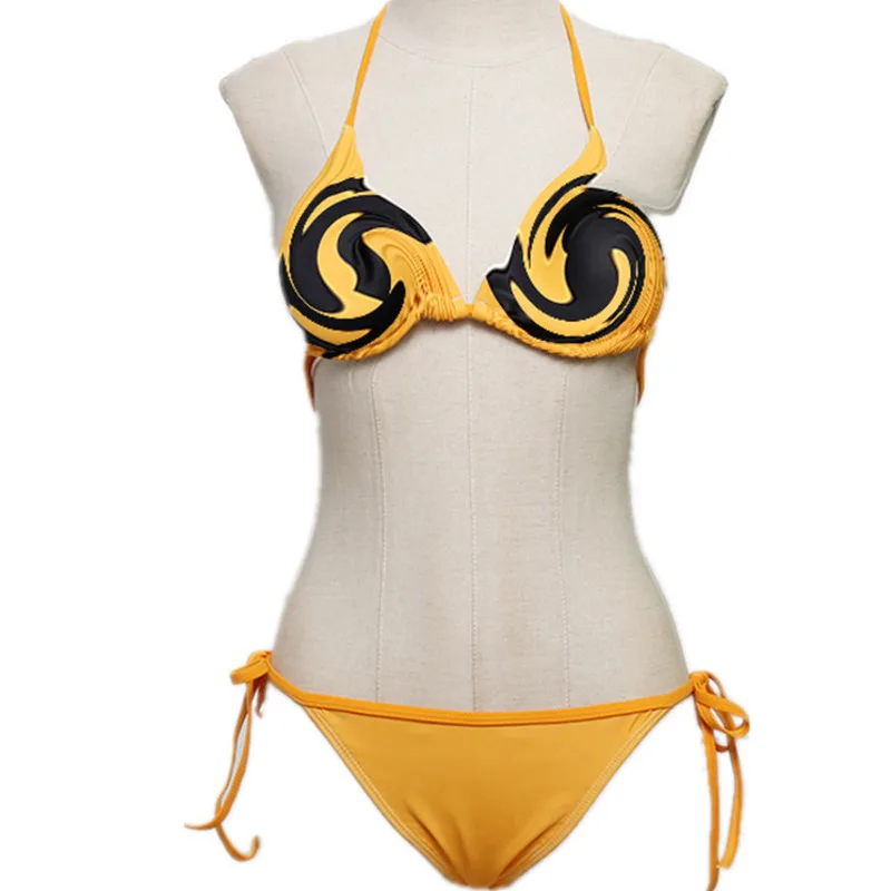 

Women Sexy Letter Print 2021 Summer Swimsuit Halter Bikini Set Casual Bandage Swimwear Bathing Suit Beachwear