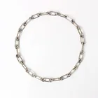 Ожерелье с круглой пряжкой в стиле хип-хоп для женщин, Дизайнерское колье до ключиц в европейском и американском стиле
