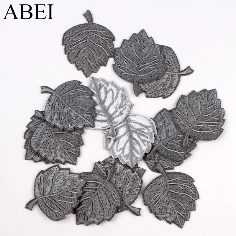 10 шт. вышивка серый лист железа на нашивки в виде растений Сделай Сам одежда
