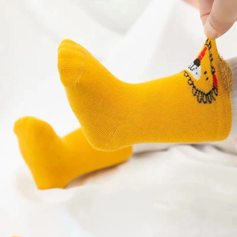 3/партия из 5 пар Детские Носки с рисунком фотографии зимняя теплая одежда плотной