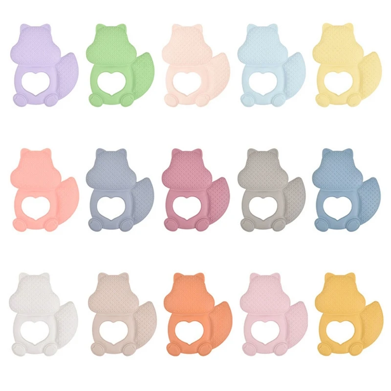 

Y3NF BPA Free Baby Silicone Teether Newborn Food Grade Cartoon Animal Teething Toy