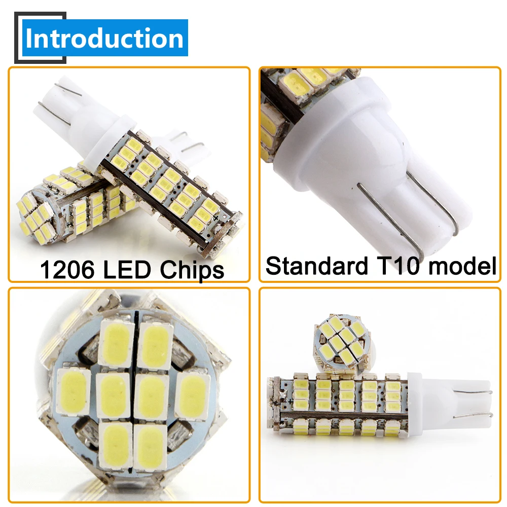6X 20X T10 1206 68 SMD белые светодиодные лампы W5W 194 927 161 Тип гнезда светодиод s освещение