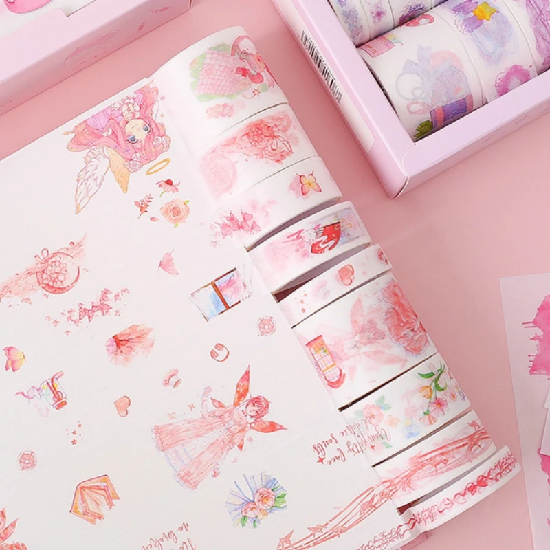 12 рулонов клейкая лента милый набор декоративного скотча Васи Подарочная