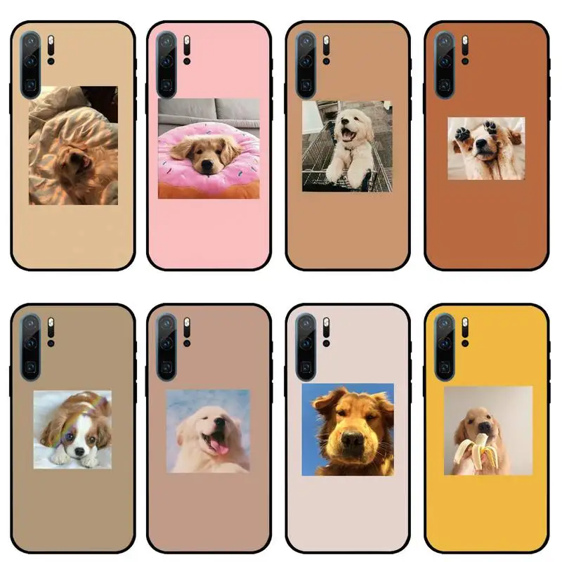 

Super cute dog cartoon pink pattern Phone Case For Huawei honor Mate 10 20 30 40 i 9 8 pro x Lite P smart 2019 nova 5t