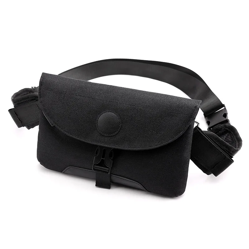 new men's shoulder bag outdoor sports chest bag casual multi-function Messenger bag - Цвет: Черный