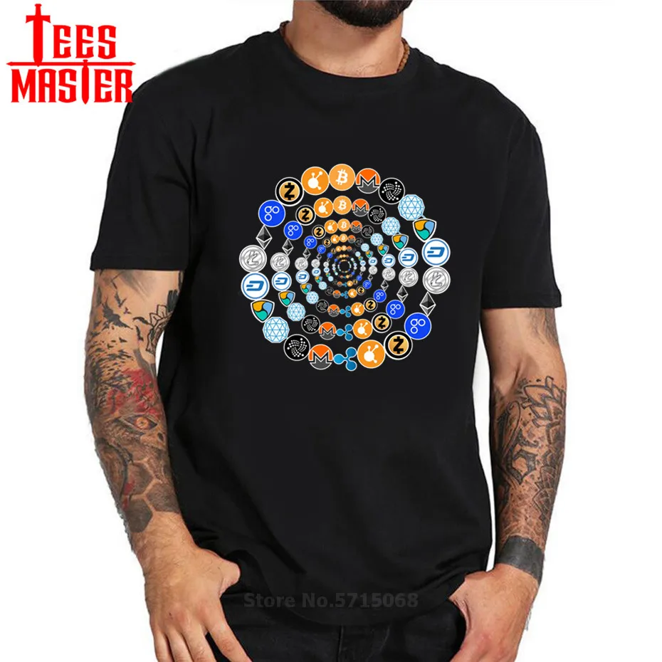 Новая криптовалюта-это будущее крипто логотипы Для мужчин футболка все
