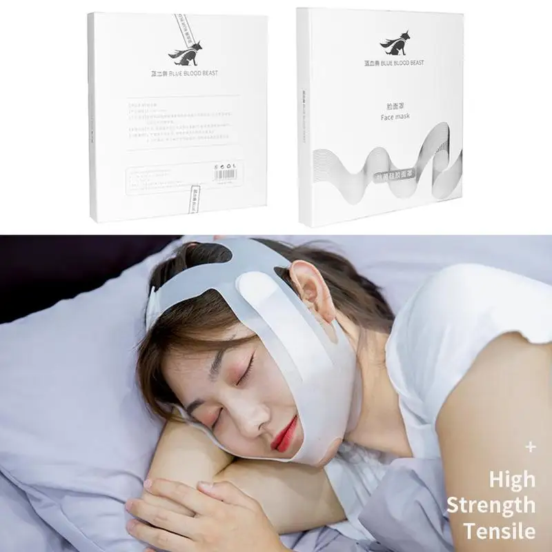 Силиконовая маска для подтяжки лица v образная бандажная форма ремня похудения