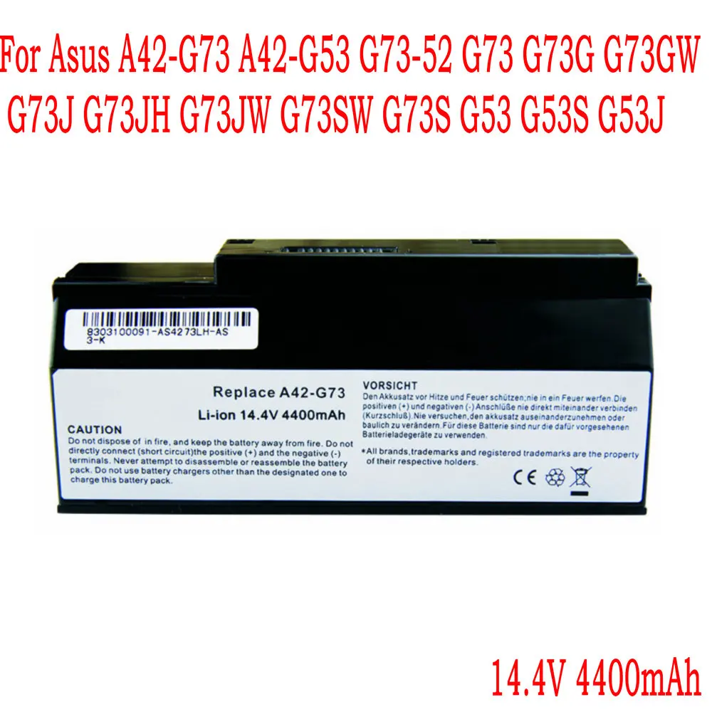 Высокое качество A42-G73 Аккумулятор для ноутбука ASUS A42-G53 G73-52 G73 G73G G73GW G73J G73JH G73JW G73SW G73S