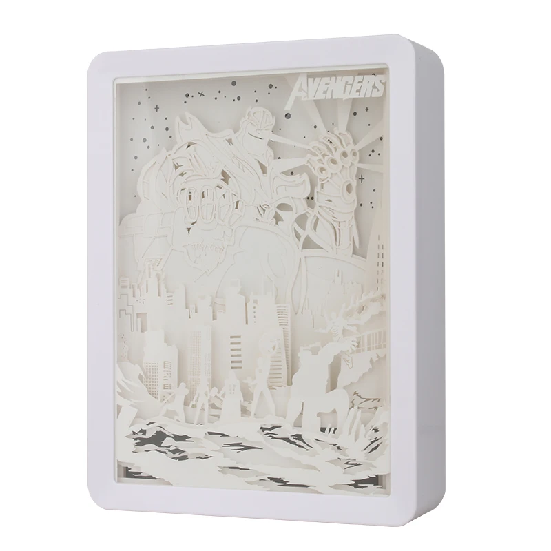 Рождественский и новогодний подарок Ночной светильник с 3D резьбой по бумаге