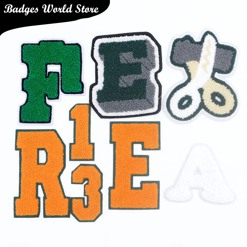 Белая оранжевая буква ножницы синель слов значок вышивка полотенце аппликация