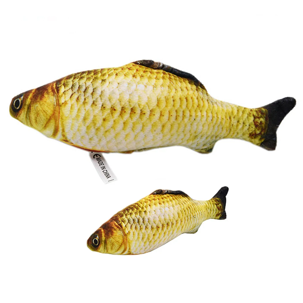 

Pet Soft Plush Fish Shape Fish Catnip Toys Cat Toy Interactive Gifts Lifelike Stuffed Fish Catnip Toy For Pet Kittens Supplies