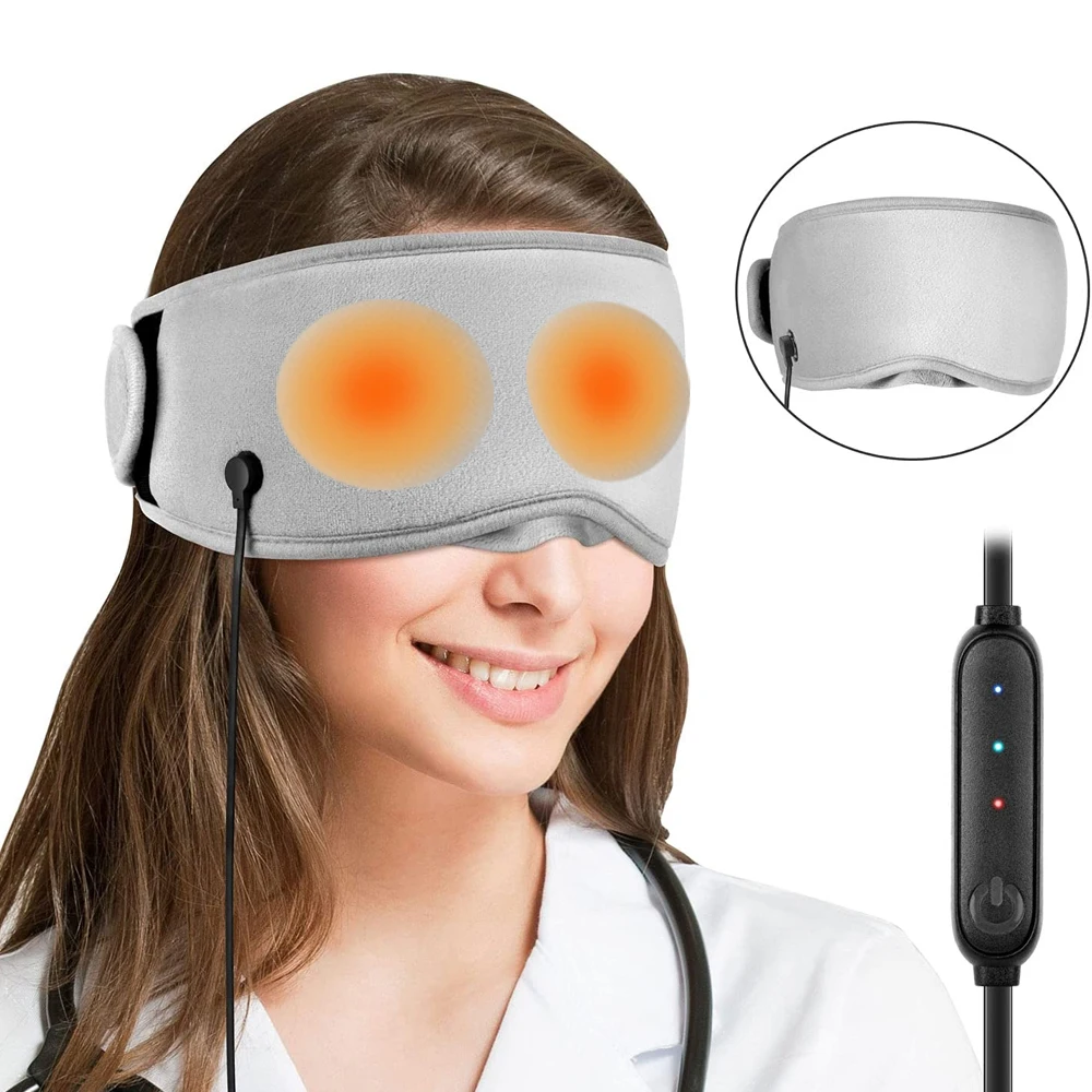 Graphene Far Infrared Heated Eye Mask For Sleeping Heating Therapy Eyepatch For Dry Eye Dark Circles Get Rid of Stye Eye Maaager